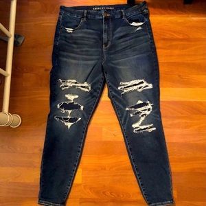 Distressed American Eagle Jeggings